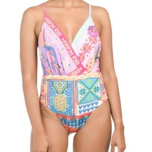 NWT**Farm Rio Summer Stitches one piece
